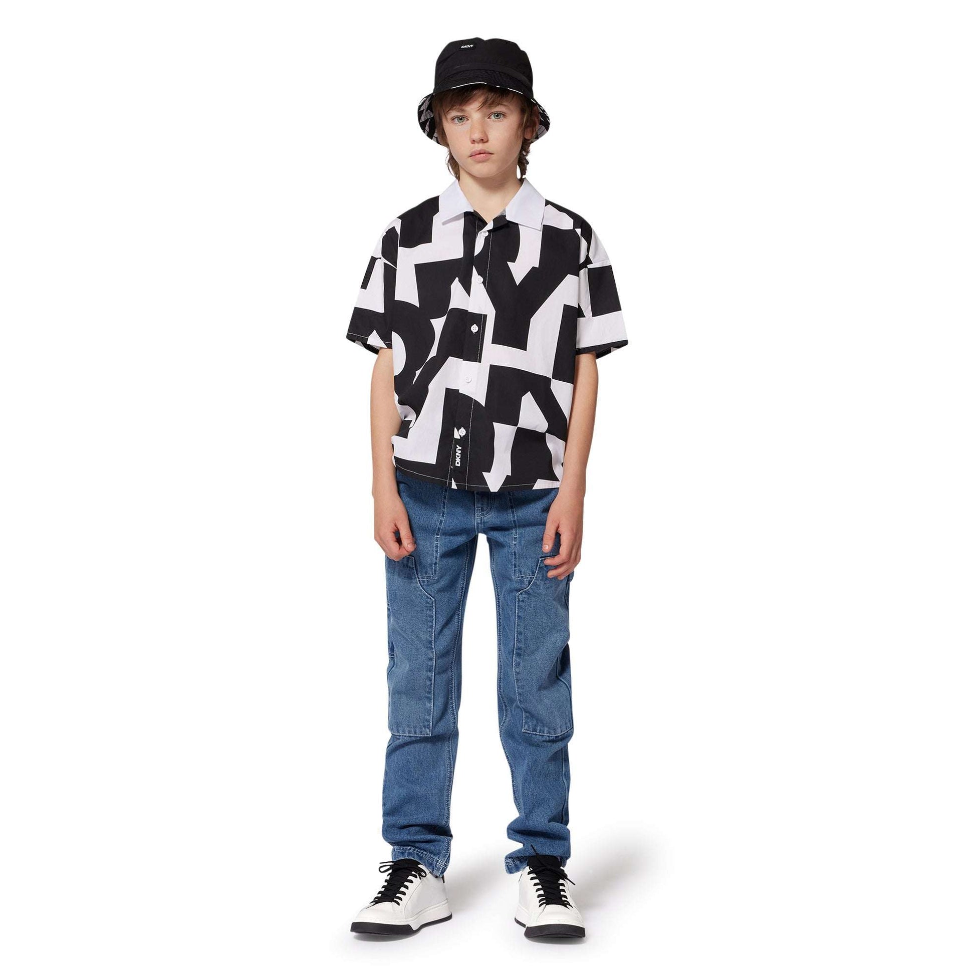 DKNY - Ризи - Short - Sleeved Cotton Shirt - Love|Labels