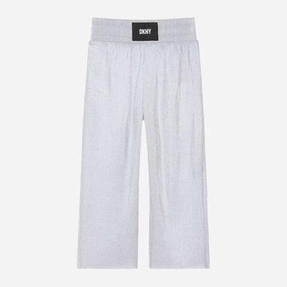 DKNY - Панталони - Silver Plissé Logo Trousers - Love|Labels
