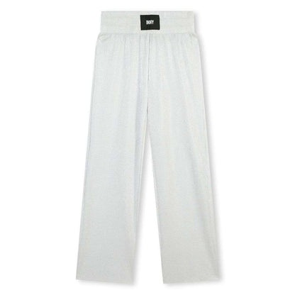 DKNY - Панталони - Silver Plissé Logo Trousers - Love|Labels