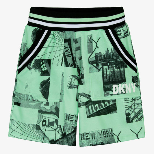 Boys Green Mesh Shorts