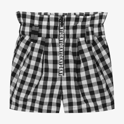 Black Gingham Shorts