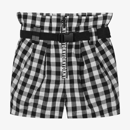 Black Gingham Shorts