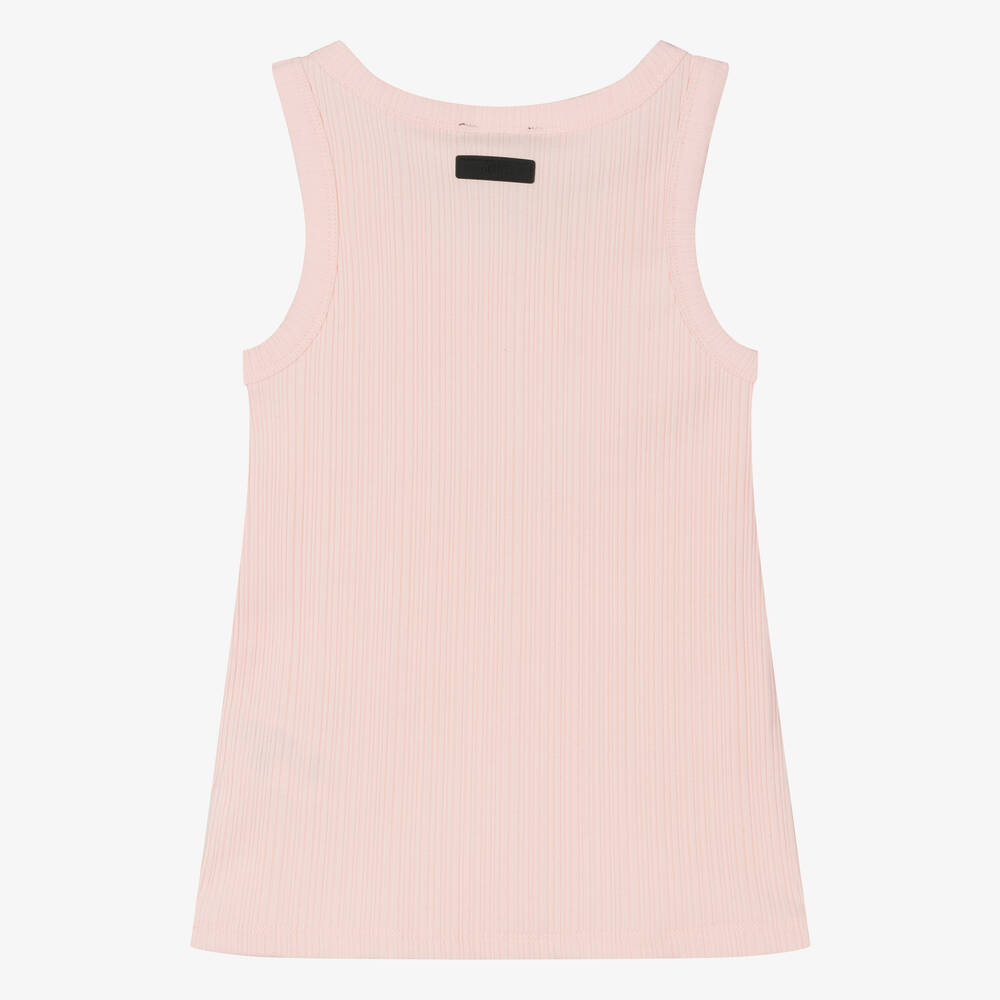 Pink Ribbed Cotton Top