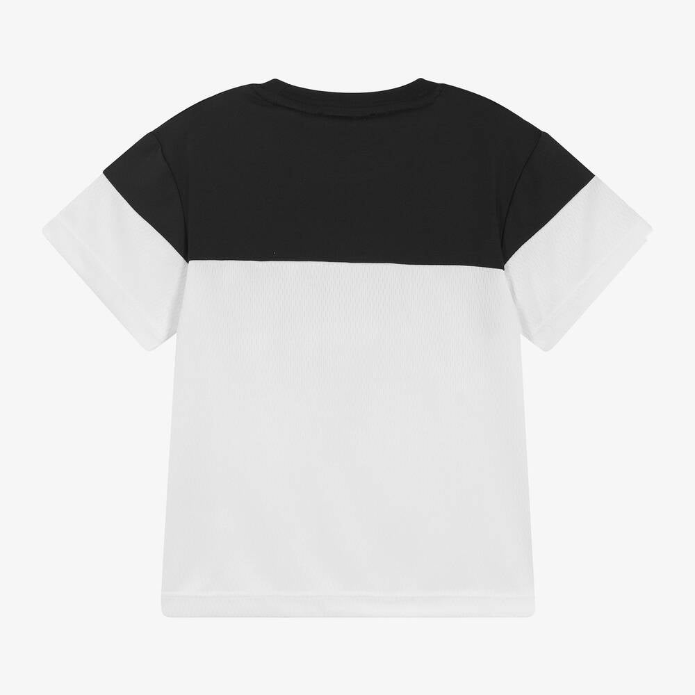 White & Black Mesh T-Shirt
