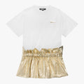 DKNY - Рокли - White & Gold Cotton Dress - Love|Labels