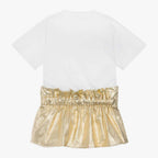 DKNY - Рокли - White & Gold Cotton Dress - Love|Labels