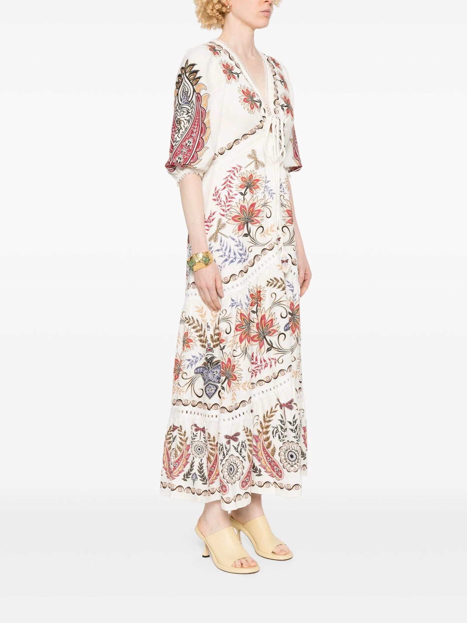 Farm Rio - Рокли - Off - White Boho Maxi Dress - Love|Labels