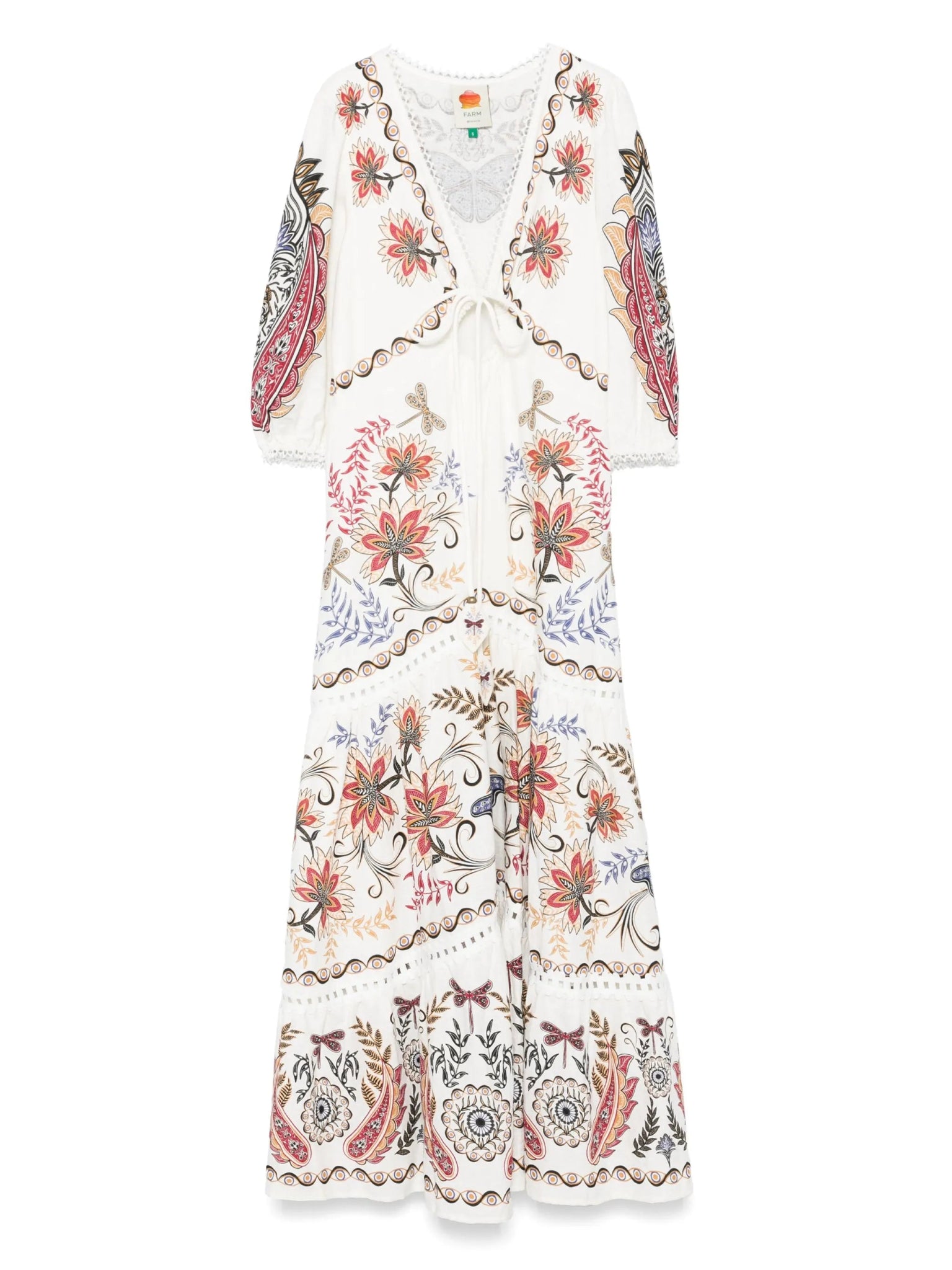 Farm Rio - Рокли - Off - White Boho Maxi Dress - Love|Labels