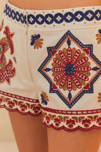 Farm Rio - Шорти - Off - White Marys Tiles Shorts - Love|Labels