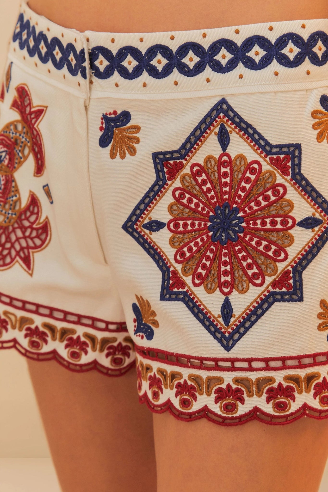 Farm Rio - Шорти - Off - White Marys Tiles Shorts - Love|Labels