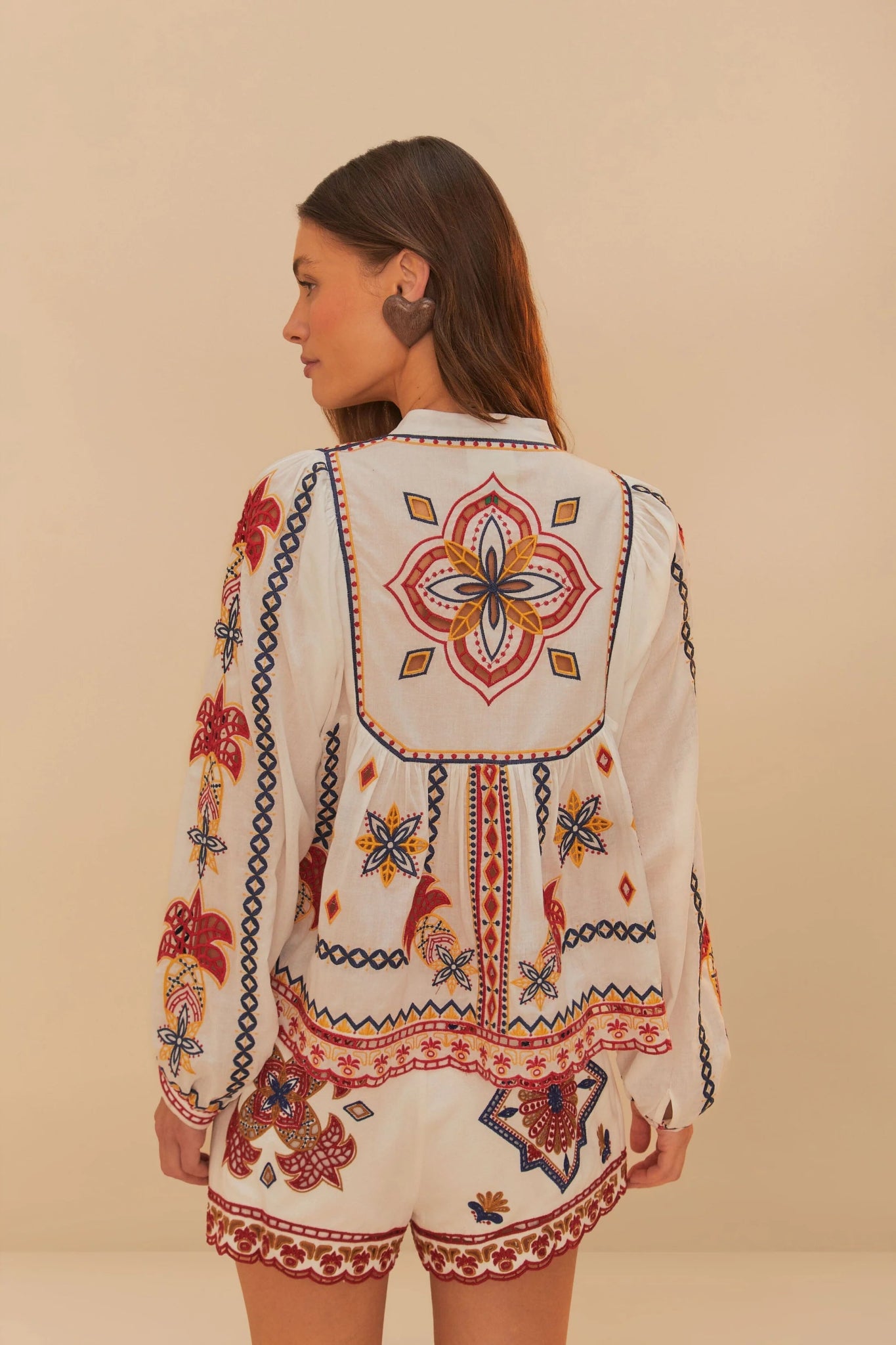 Farm Rio - Шорти - Off - White Marys Tiles Shorts - Love|Labels