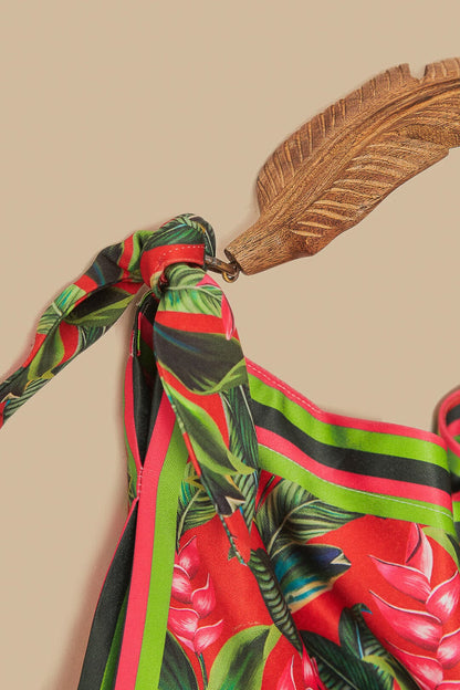 Farm Rio - Аксесоари - Чанти - Red Dream Garden Scarf Mini Bag - Love|Labels