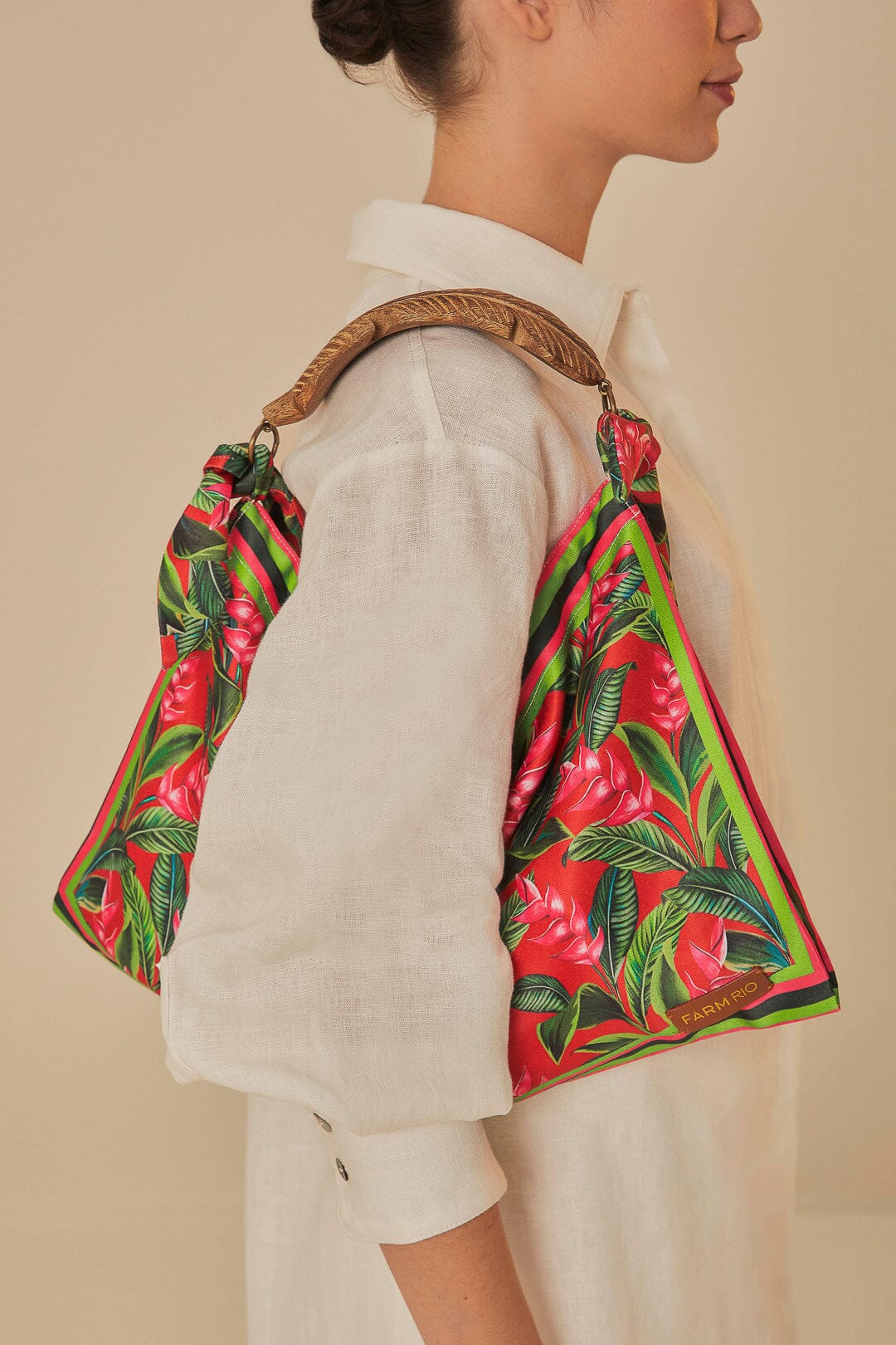 Farm Rio - Аксесоари - Чанти - Red Dream Garden Scarf Mini Bag - Love|Labels