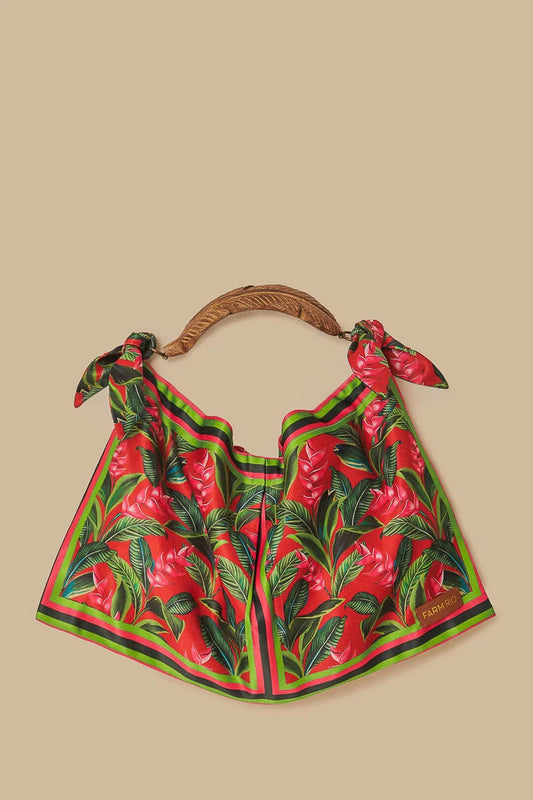 Farm Rio - Аксесоари - Чанти - Red Dream Garden Scarf Mini Bag - Love|Labels