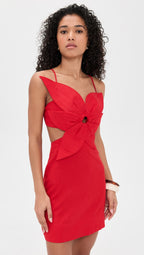 Red Flower Mini Dress