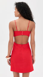 Red Flower Mini Dress