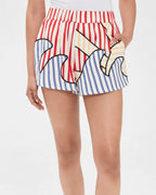 Navy Stripes Off-White Set