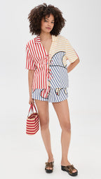Navy Stripes Off-White Set