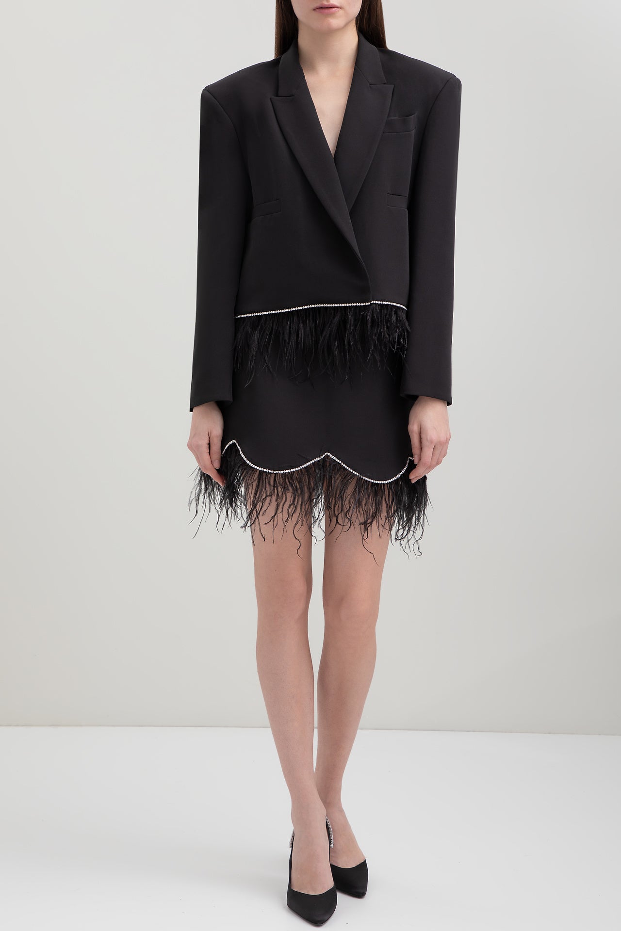 Black Piume Skirt