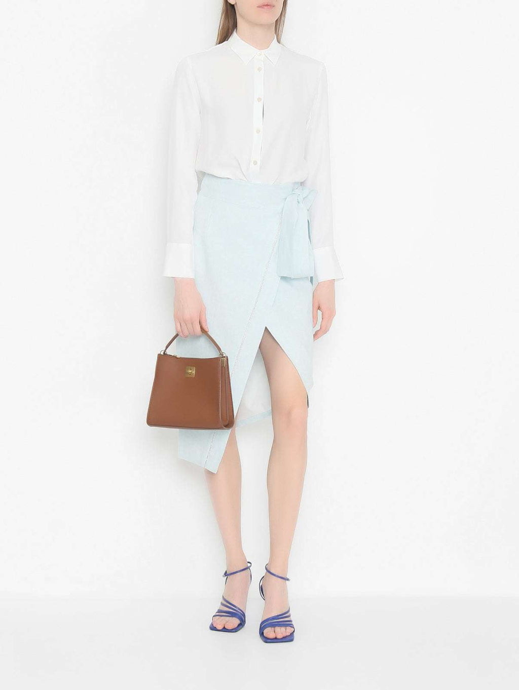 FORTE DEI MARMI COUTURE - Поли - Aquamarine Strass Lino Skirt - Love|Labels