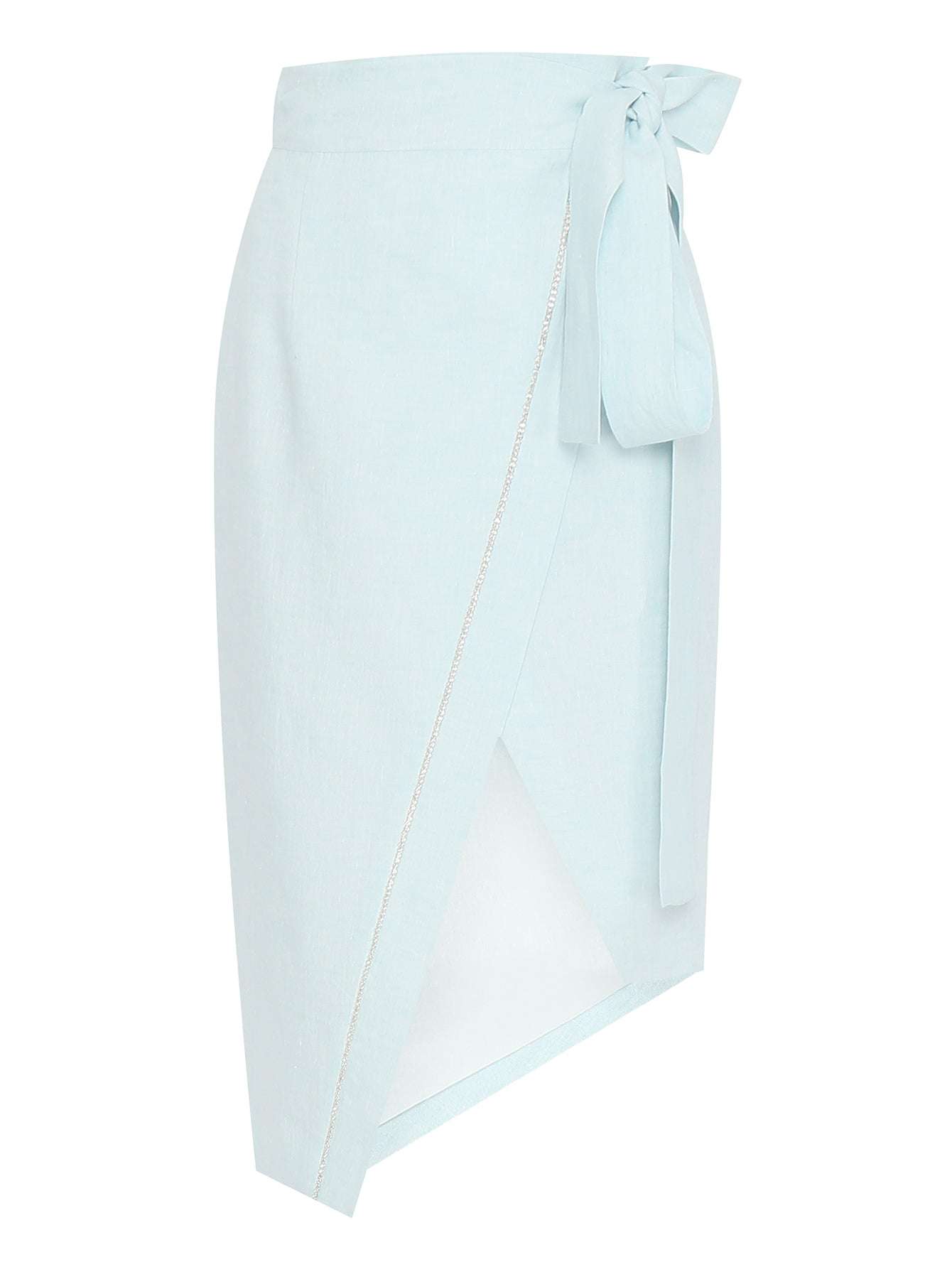 FORTE DEI MARMI COUTURE - Поли - Aquamarine Strass Lino Skirt - Love|Labels