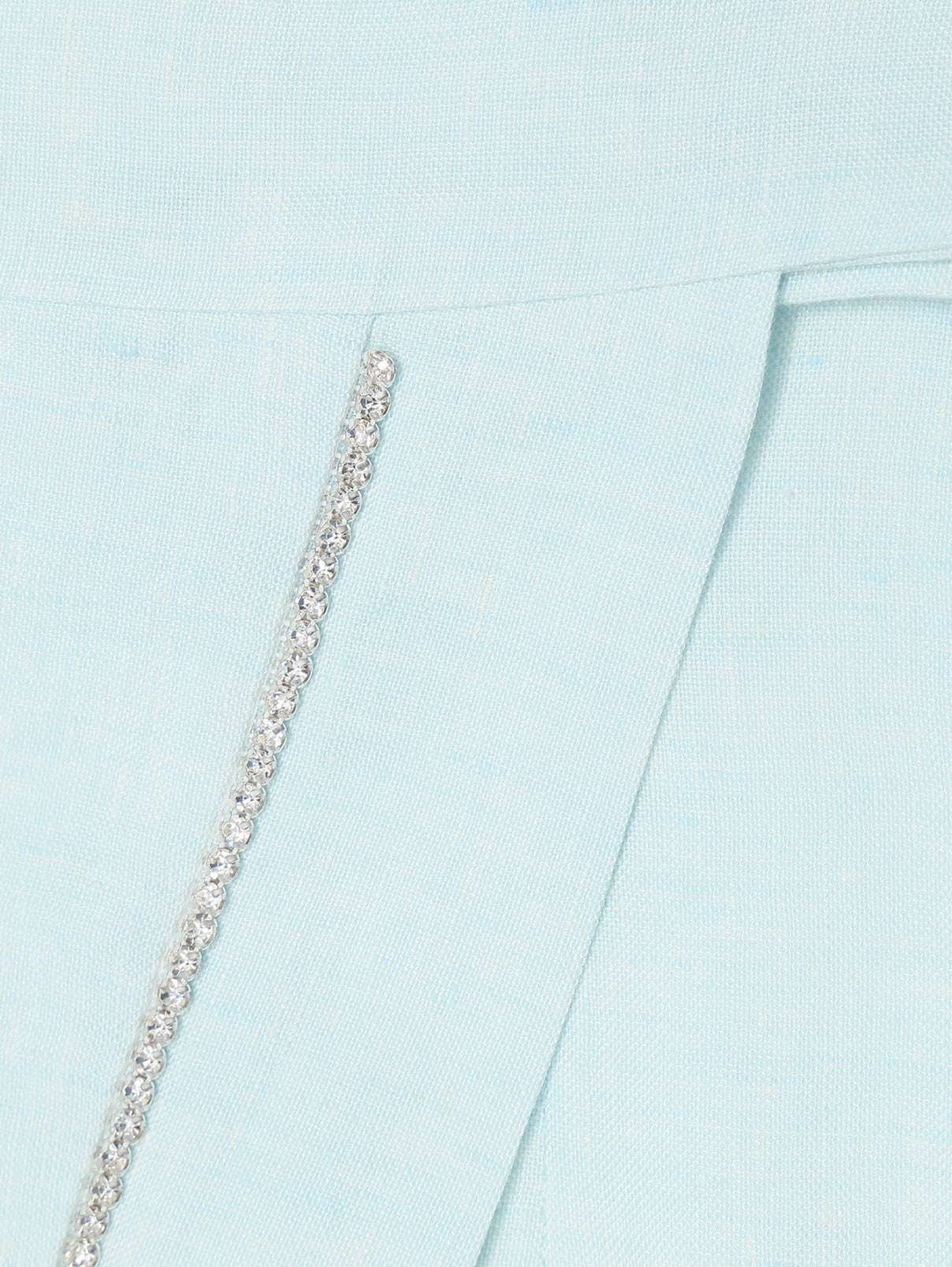 FORTE DEI MARMI COUTURE - Поли - Aquamarine Strass Lino Skirt - Love|Labels