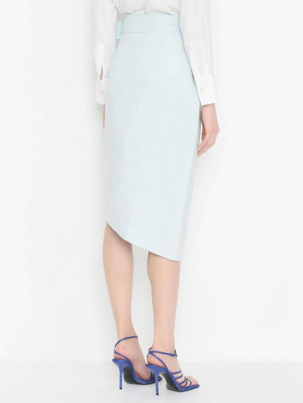 FORTE DEI MARMI COUTURE - Поли - Aquamarine Strass Lino Skirt - Love|Labels