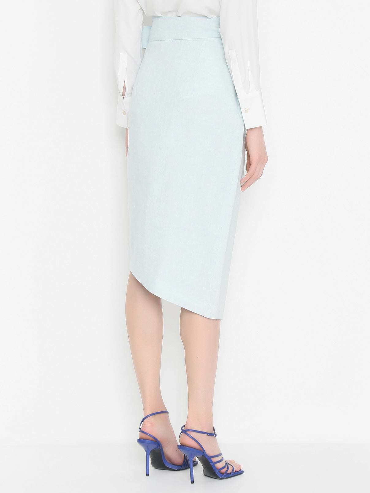 FORTE DEI MARMI COUTURE - Поли - Aquamarine Strass Lino Skirt - Love|Labels