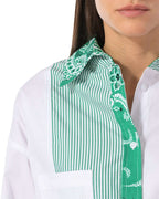 FORTE DEI MARMI COUTURE - Ризи - Bandana Patch Green Shirt - Love|Labels