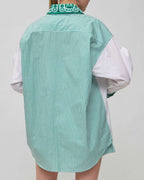 FORTE DEI MARMI COUTURE - Ризи - Bandana Patch Green Shirt - Love|Labels