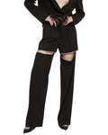 FORTE DEI MARMI COUTURE - Панталони - Black Crystals Cut Out Pants - Love|Labels