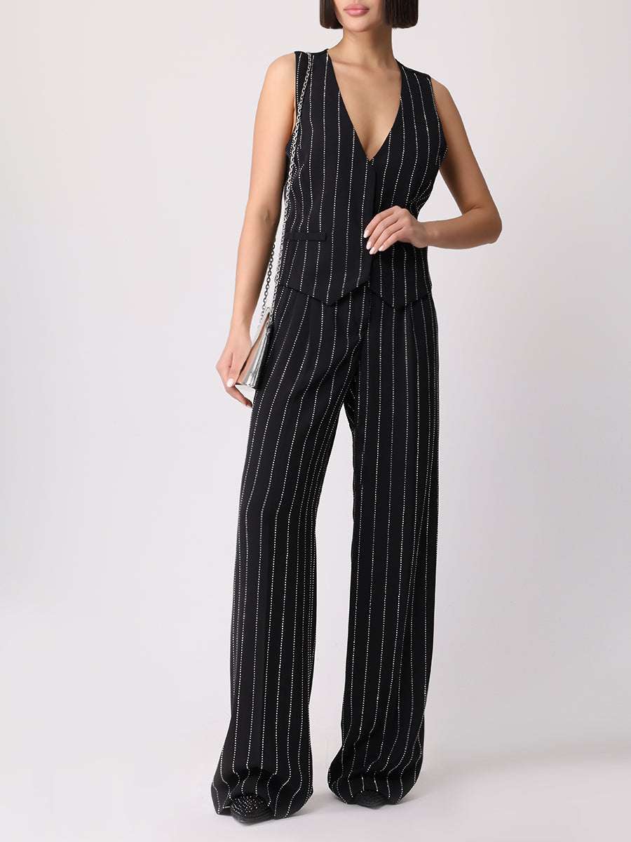 FORTE DEI MARMI COUTURE - Панталони - Black Crystals Trousers - Love|Labels