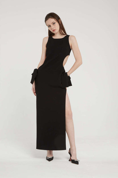 FORTE DEI MARMI COUTURE - Рокли - Black Cut Out Bow Dress - Love|Labels