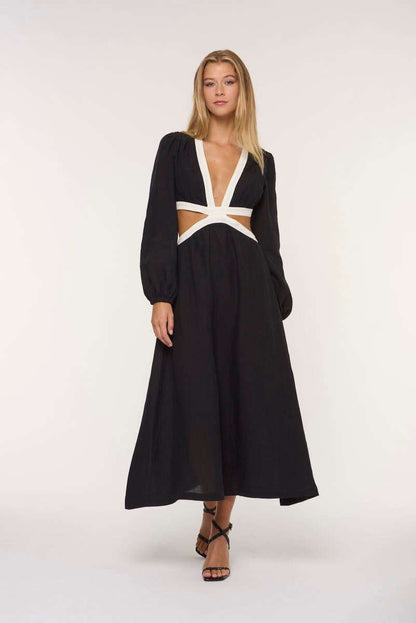 FORTE DEI MARMI COUTURE - Рокли - Black Linen Dress - Love|Labels