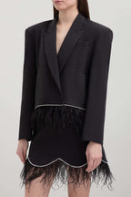 FORTE DEI MARMI COUTURE - Сака - Black Piume Blazer - Love|Labels