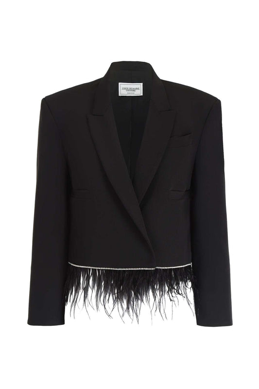 FORTE DEI MARMI COUTURE - Сака - Black Piume Blazer - Love|Labels