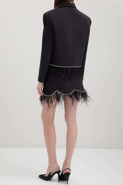 FORTE DEI MARMI COUTURE - Сака - Black Piume Blazer - Love|Labels