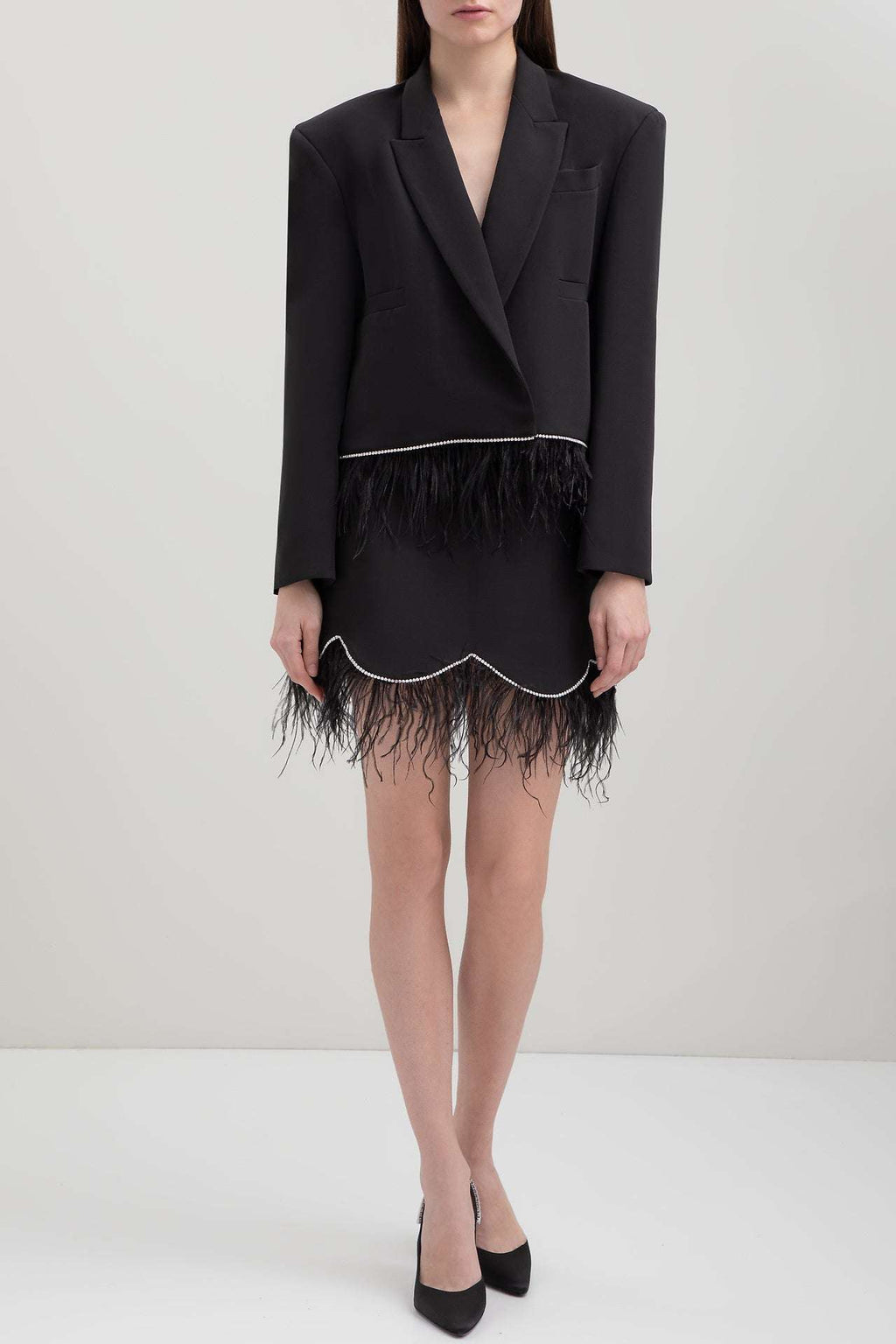 FORTE DEI MARMI COUTURE - Сака - Black Piume Blazer - Love|Labels