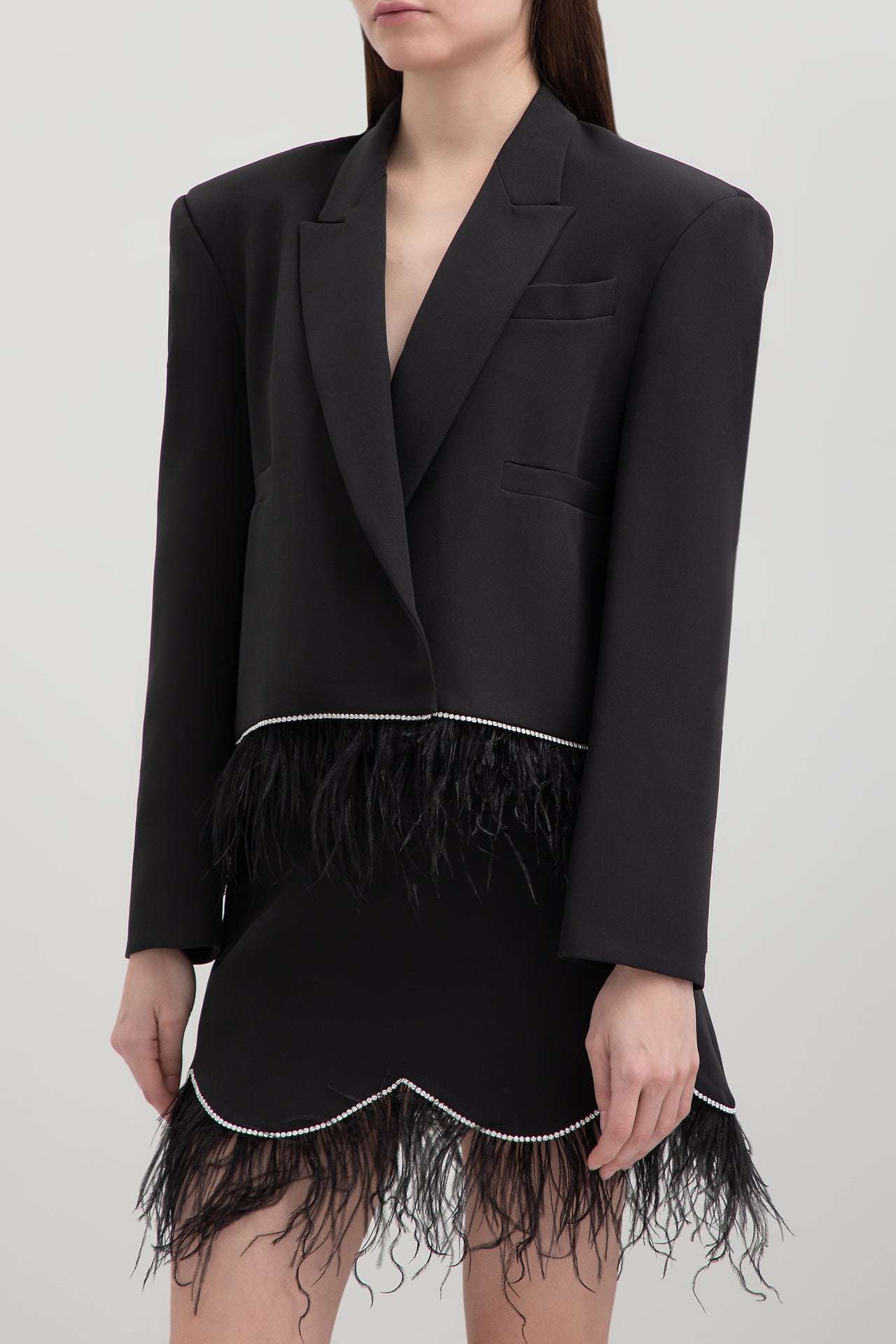 FORTE DEI MARMI COUTURE - Сака - Black Piume Blazer - Love|Labels