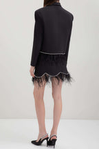 FORTE DEI MARMI COUTURE - Поли - Black Piume Skirt - Love|Labels