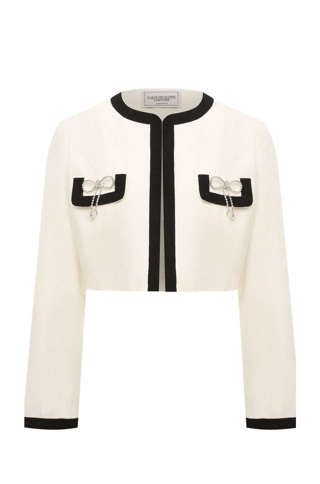 FORTE DEI MARMI COUTURE - Сака - Black&White Linen Jacket - Love|Labels