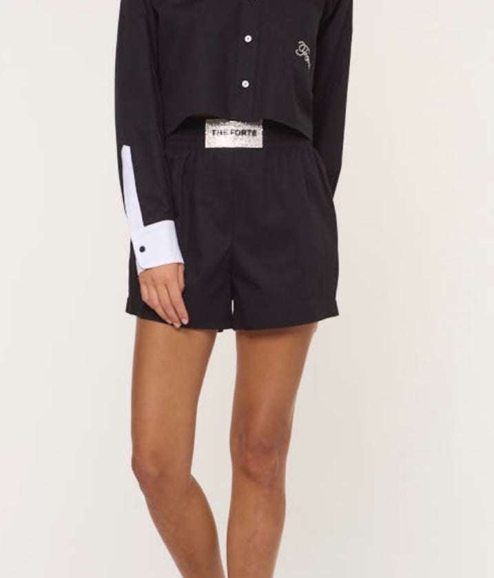 FORTE DEI MARMI COUTURE - Шорти - Cotton Rhinestones Shorts - Love|Labels