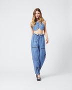 FORTE DEI MARMI COUTURE - Панталони - Denim Cargo Pants - Love|Labels