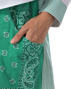 FORTE DEI MARMI COUTURE - Шорти - Green Bicolor Bandana Shorts - Love|Labels