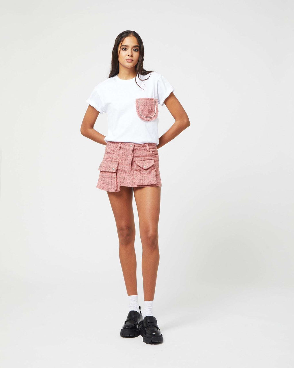 FORTE DEI MARMI COUTURE - Поли - Pink Bouclé Skirt - Love|Labels