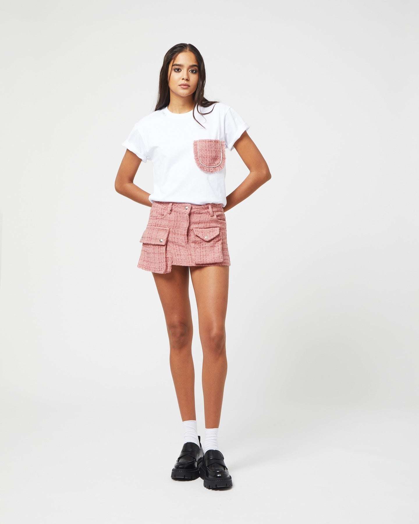 FORTE DEI MARMI COUTURE - Поли - Pink Bouclé Skirt - Love|Labels