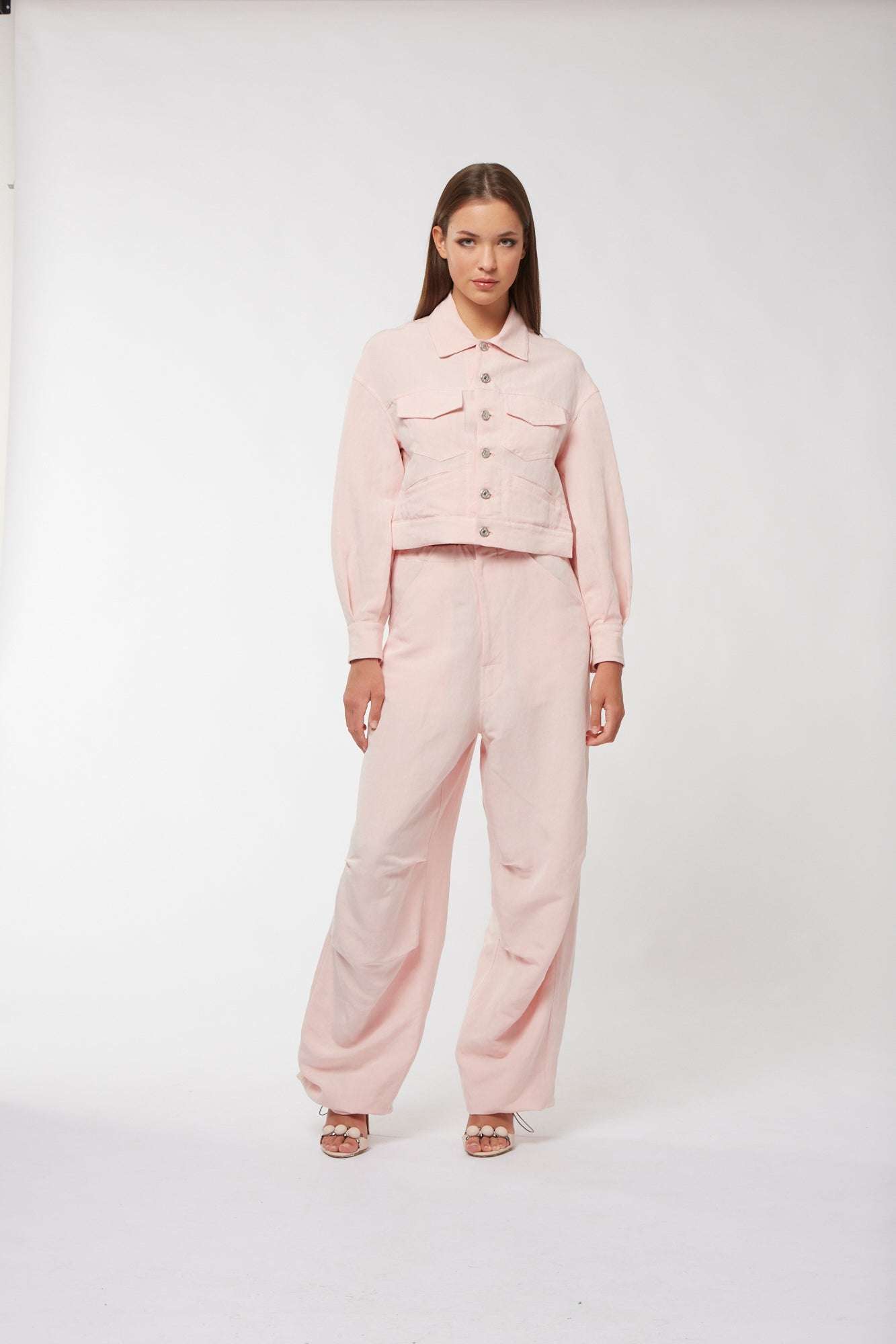 FORTE DEI MARMI COUTURE - Якета - Pink Denim Linen Jacket - Love|Labels