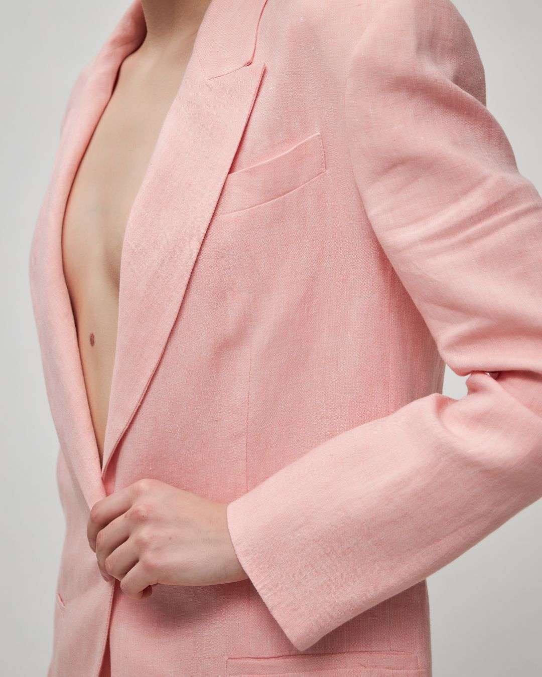 FORTE DEI MARMI COUTURE - Сака - Pink Linen Blazer - Love|Labels