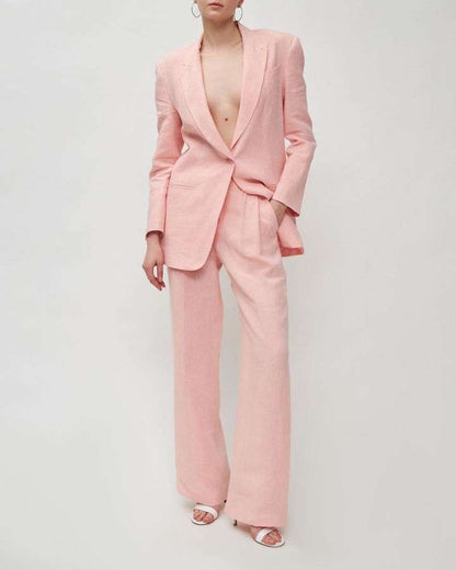 FORTE DEI MARMI COUTURE - Сака - Pink Linen Blazer - Love|Labels