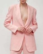 FORTE DEI MARMI COUTURE - Сака - Pink Linen Blazer - Love|Labels